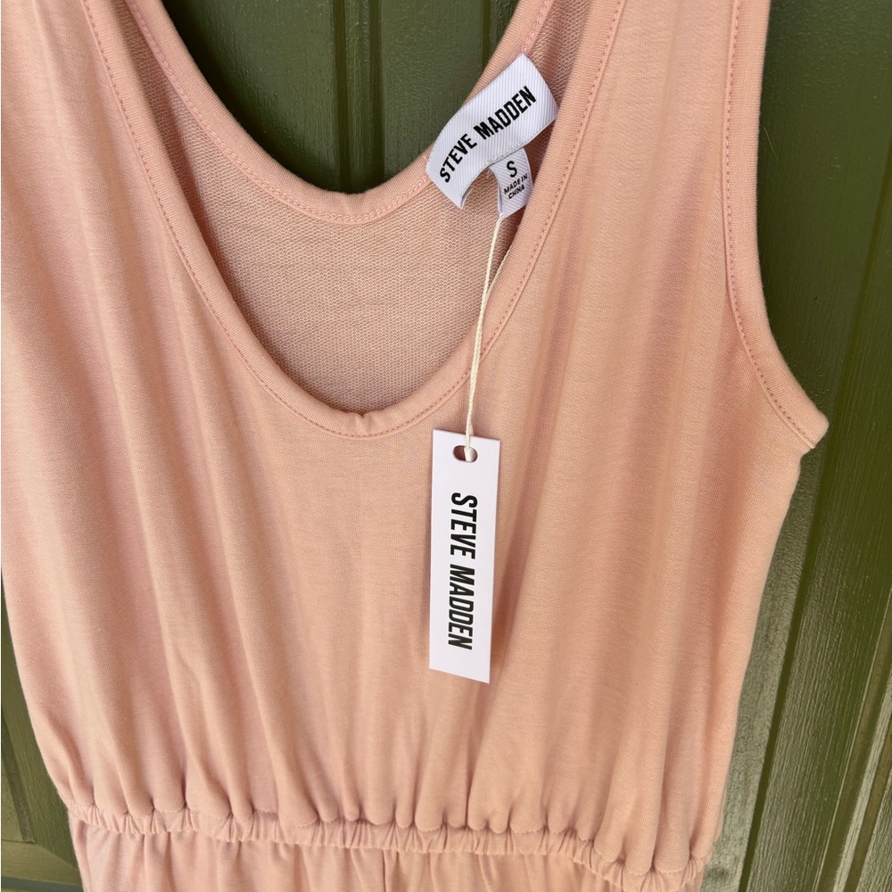 Steve Madden Sleeveless French Terry Jumpsuit Small $89 - Picture 3 of 4